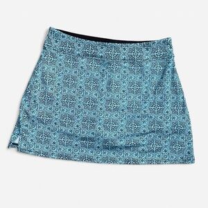 Tranquility by Colorado Clothing Turquoise Blue Patterned Mini Skirt S